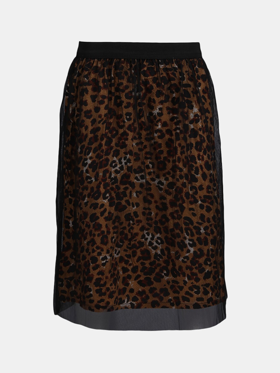 

V-Mart Girls Printed Knee-Length Straight Skirt, Black