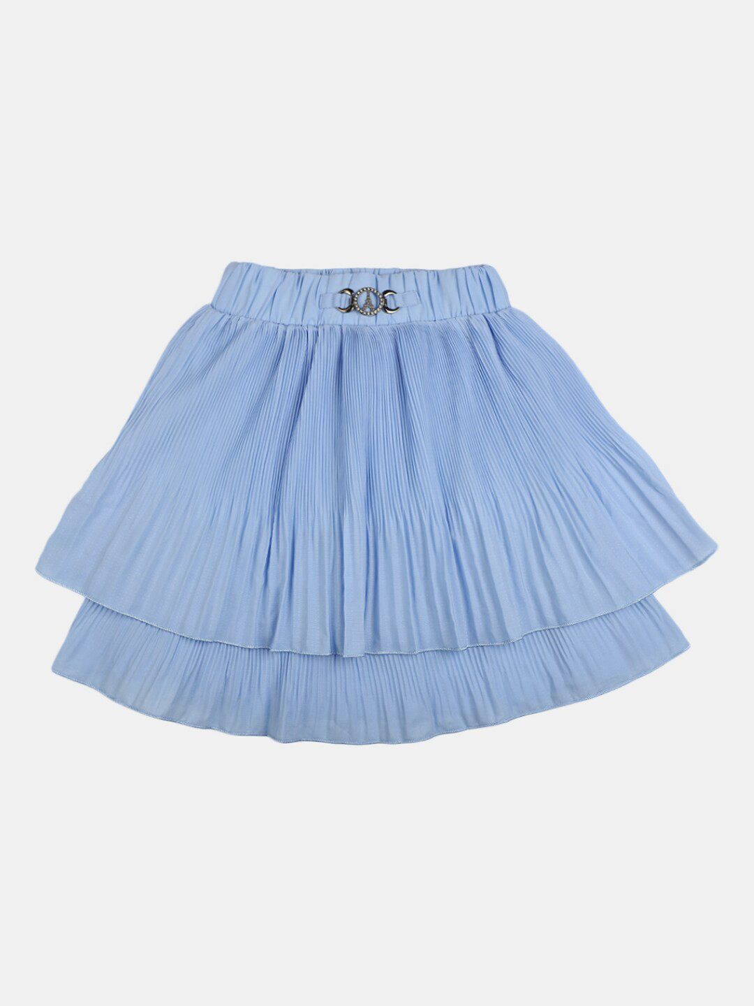 

V-Mart Girls Knee-Length Layered Skirts, Blue