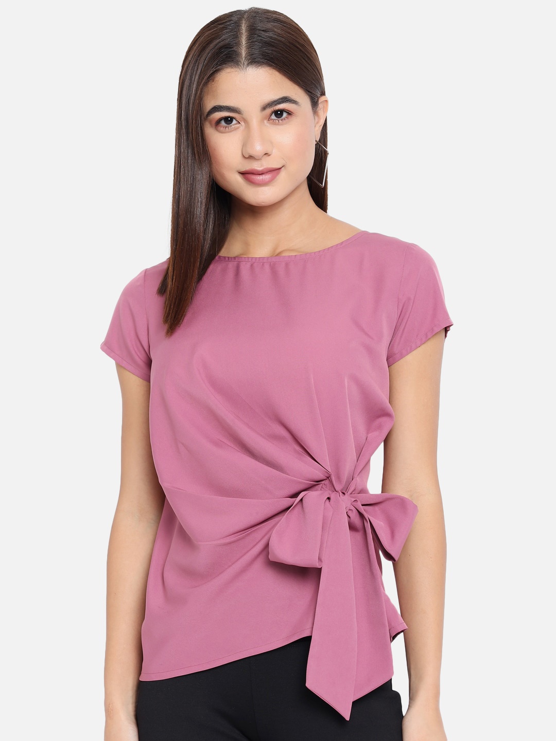 

ALL WAYS YOU Waist Tie-Ups Regular Top, Pink