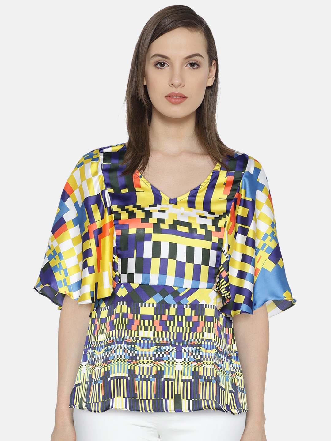 

AND Women Multicoloured Printed Layered Top, Multi