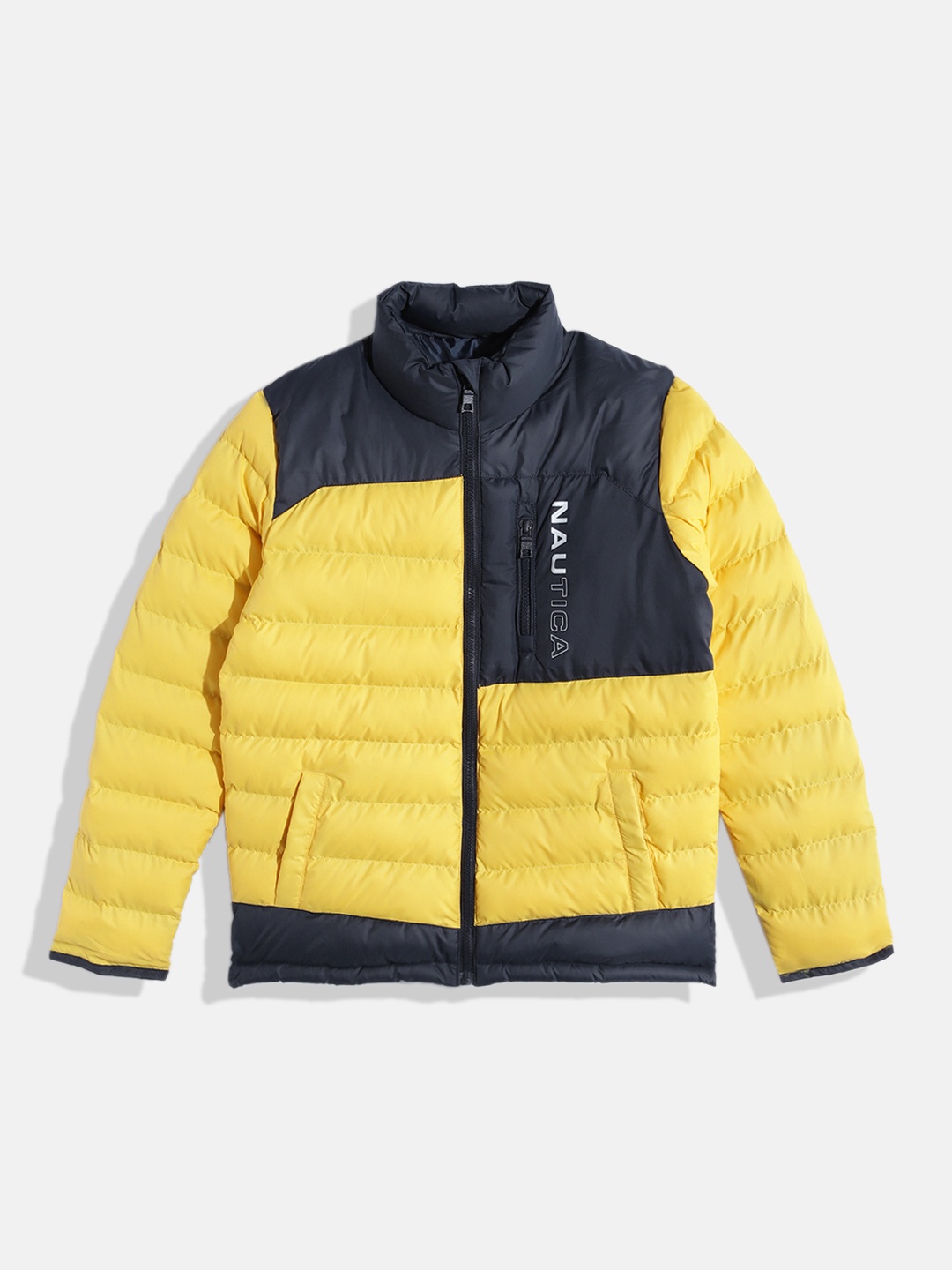 

Nautica Boys Colourblocked Puffer Jacket, Yellow