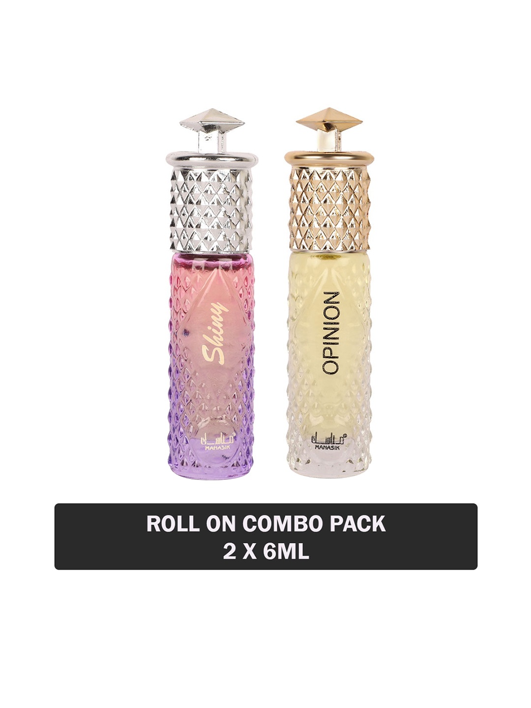

MANASIK Set of Shiny Pink & Opinion Long Lasting Attars - 6 ml Each
