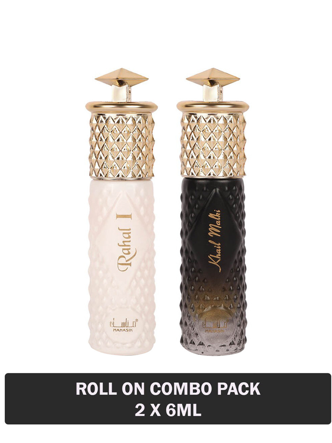 

MANASIK Set Of 2 Long-Lasting Roll-On Attars 6ml Each- Rahal I & Khail Malki, Multi