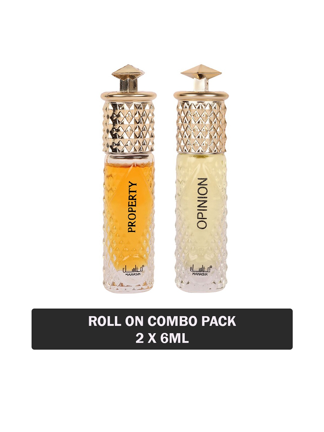 

MANASIK Men Set Of 2 Long Lasting Attars - 6 ml Each - Property & Opinion, Multi