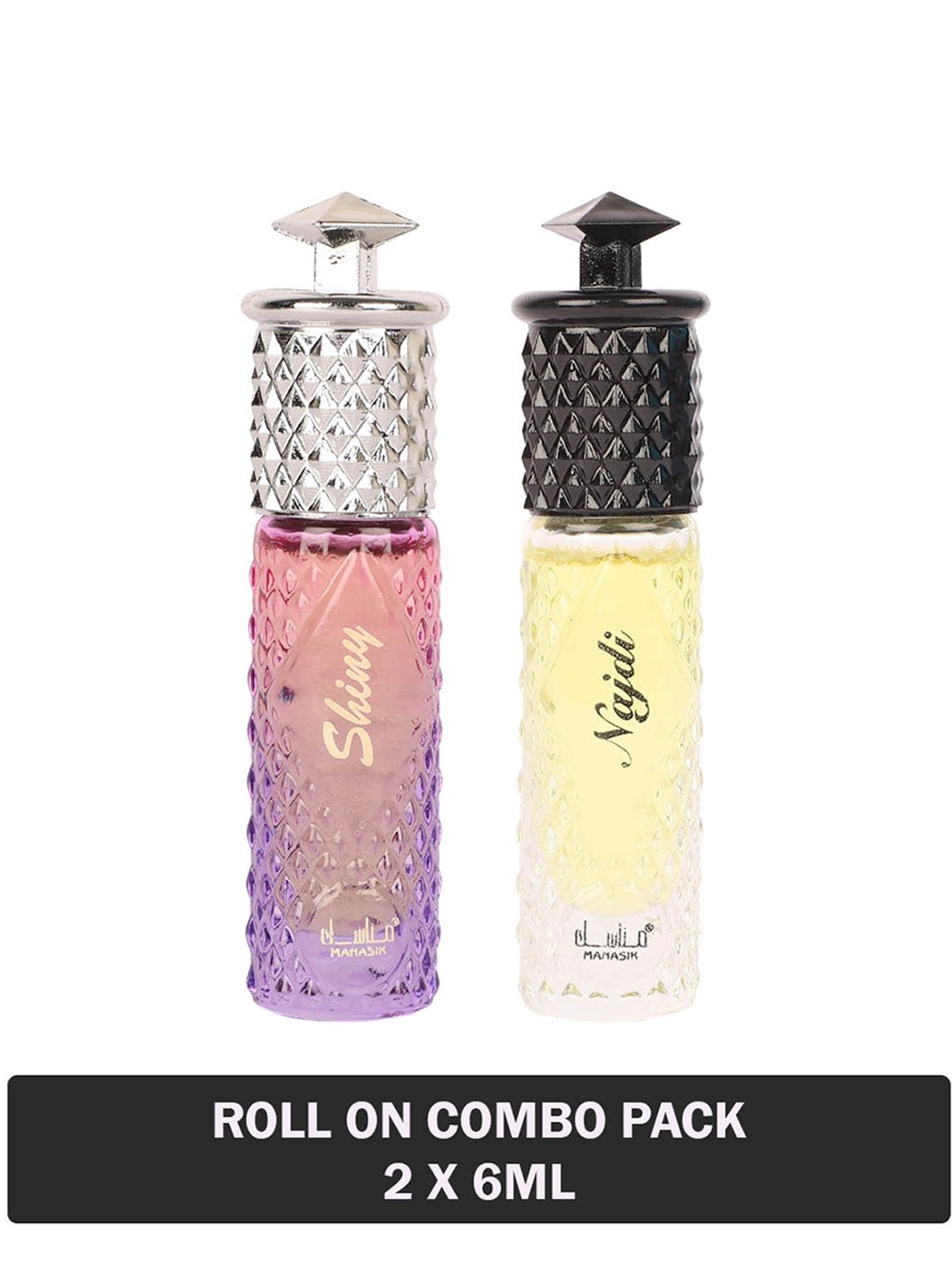 

MANASIK Set Of 2 Long-Lasting Roll-On Attars 6ml Each- Shiny Pink & Najdi