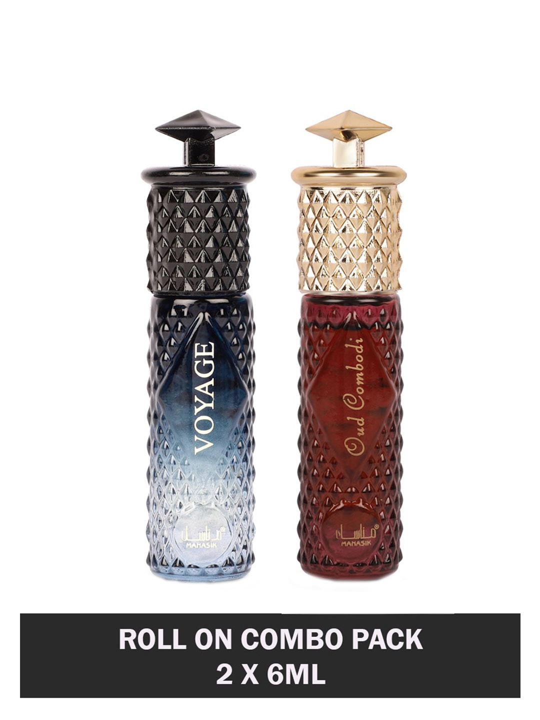 

MANASIK Men Set Of Voyage & Oud Combodi Long Lasting Attars - 6 ml Each, Maroon