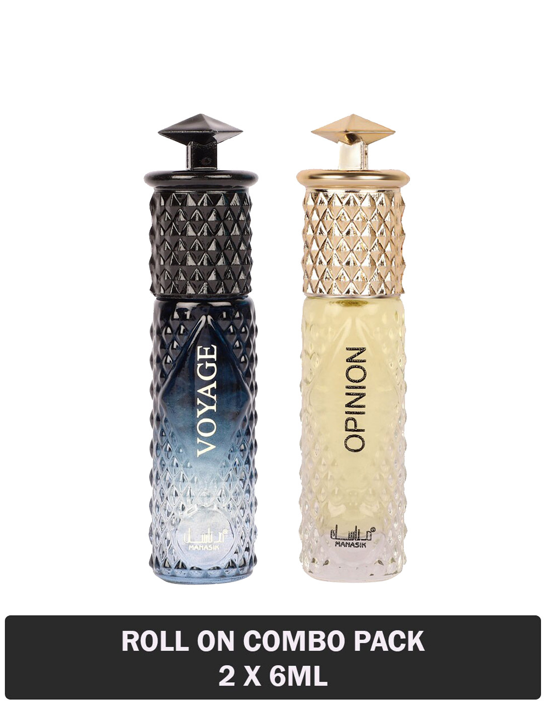 

MANASIK Men Set Of 2 Long-Lasting Roll-On Attars 6ml Each - Voyage & Opinion, Yellow