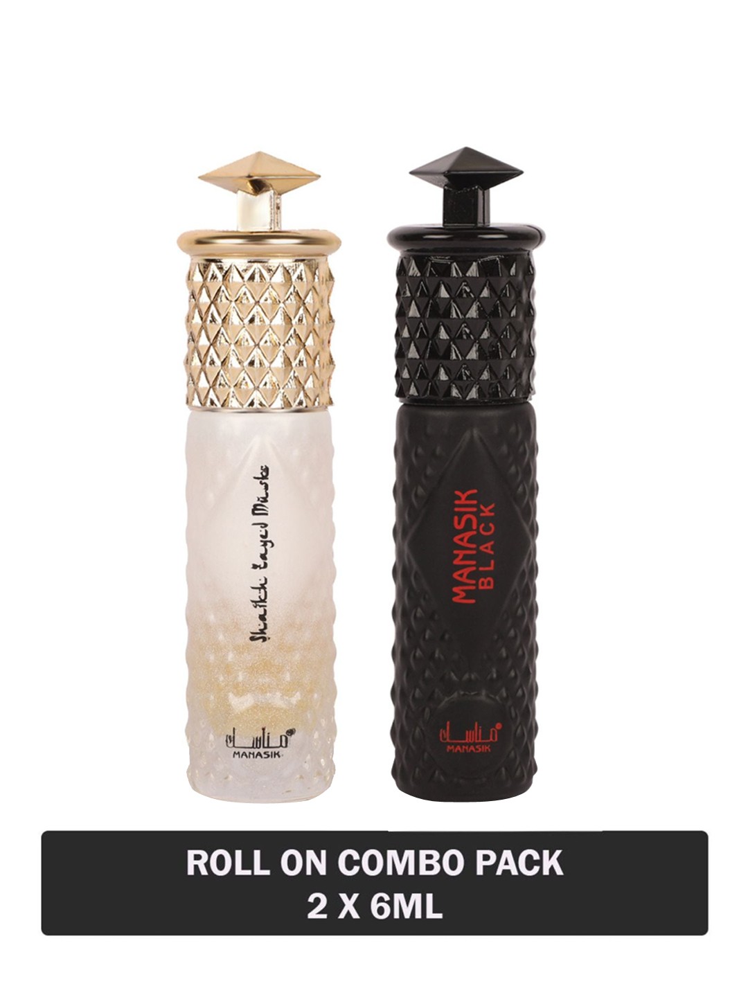 

MANASIK Set Of 2 Long Lasting Attars 6 ml Each - Shaikh Zayed Musk & Black