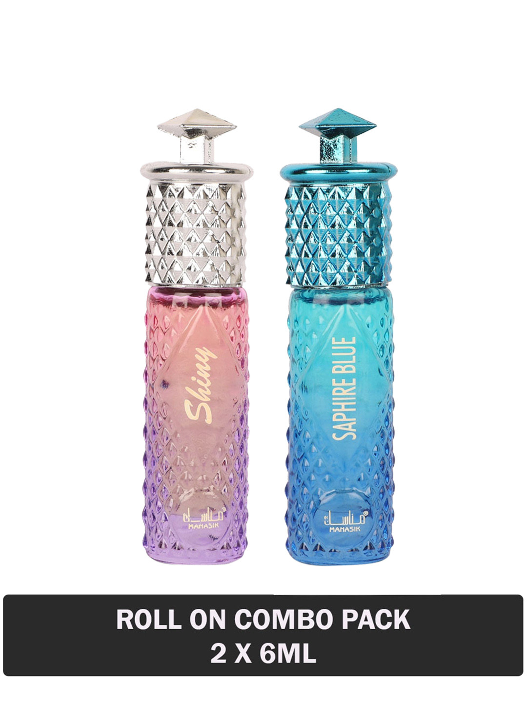 

MANASIK Set Of 2 Long Lasting Attars 6 ml Each - Shiny & Saphire Blue