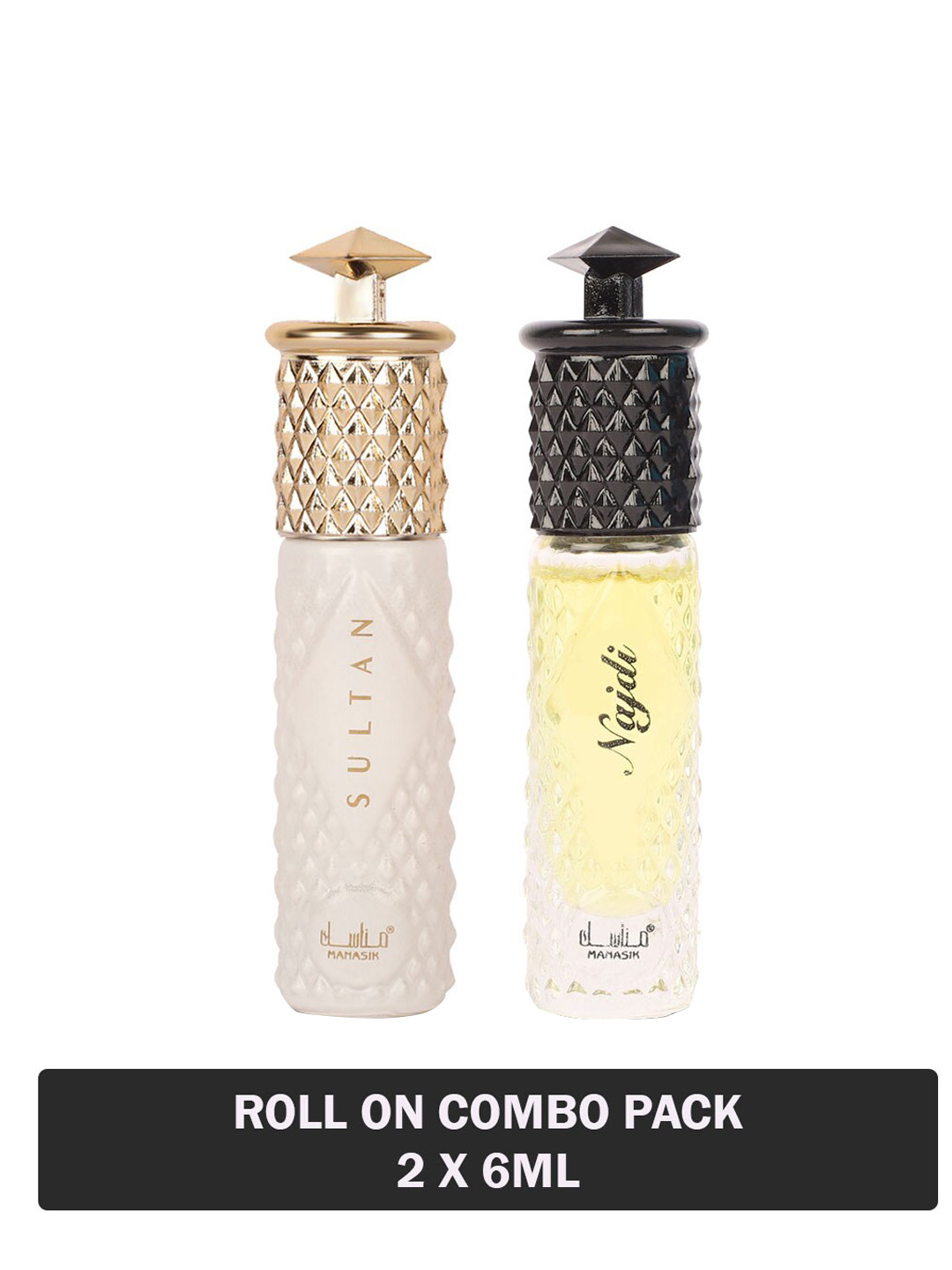 

MANASIK Set Of 2 Long Lasting Attars - 6 ml Each - Sultan & Najdi, White