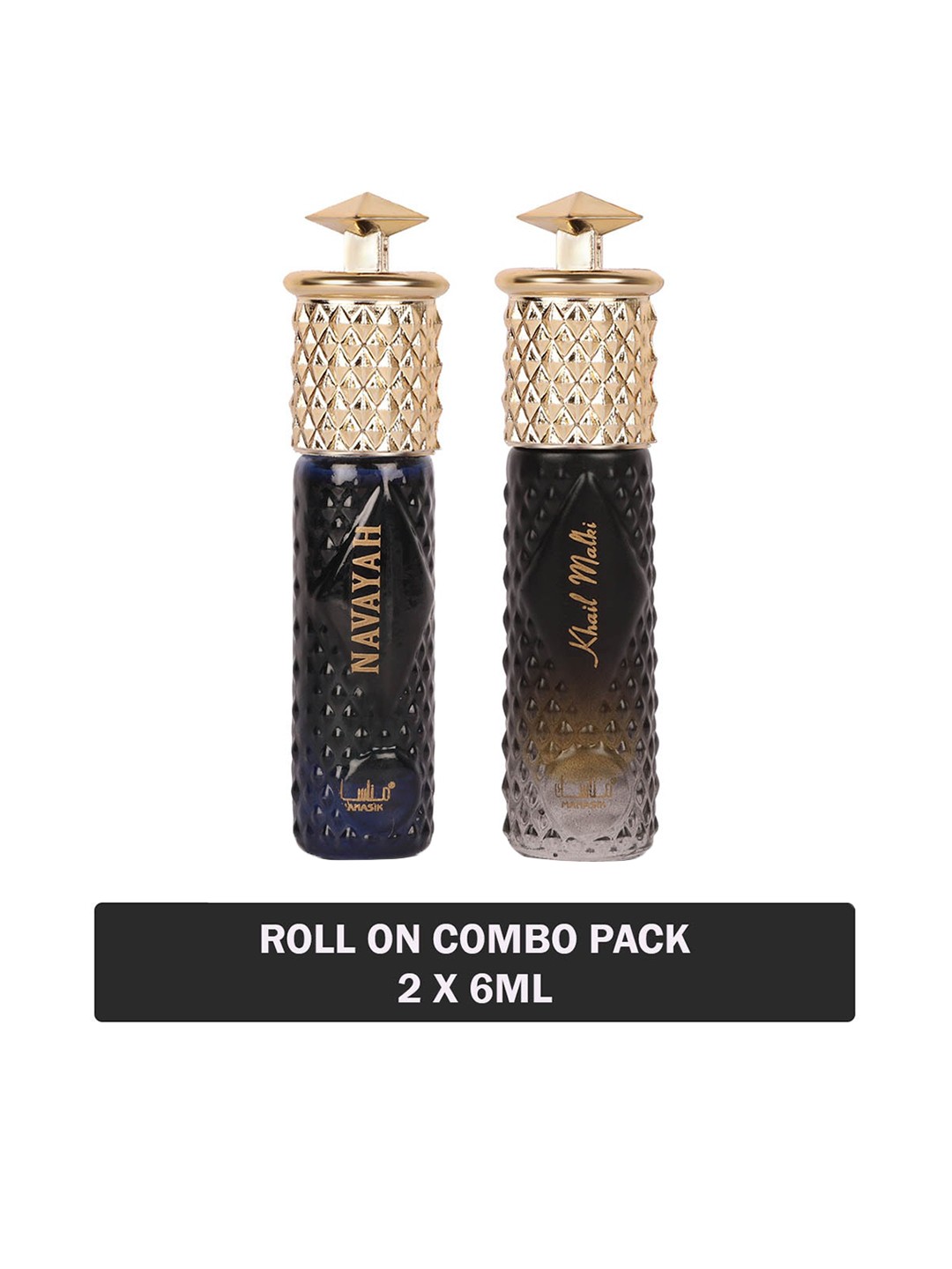 

MANASIK Set Of 2 Long Lasting Attars - 6 ml Each - Navayah & Khail, Blue