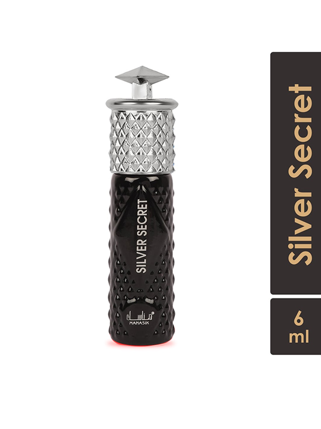 

MANASIK Set Of 2 Long Lasting Attars - 6 ml Each - Silver Secret & Shaikh Zayed Musk, Black