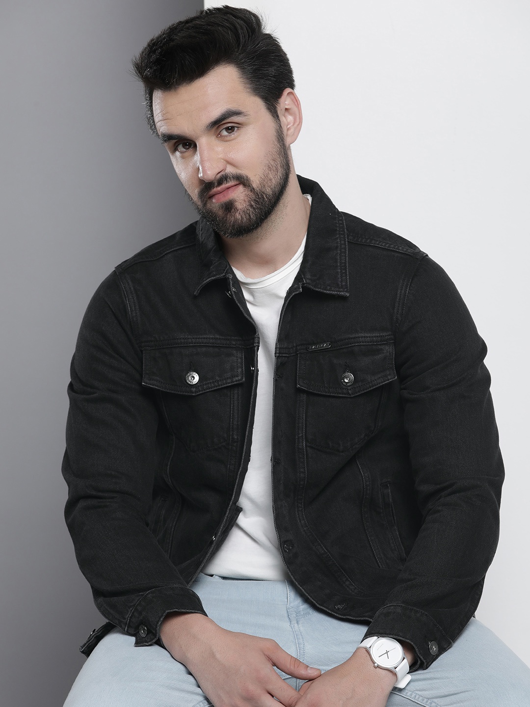 

Nautica Pure Cotton Denim Jacket, Black