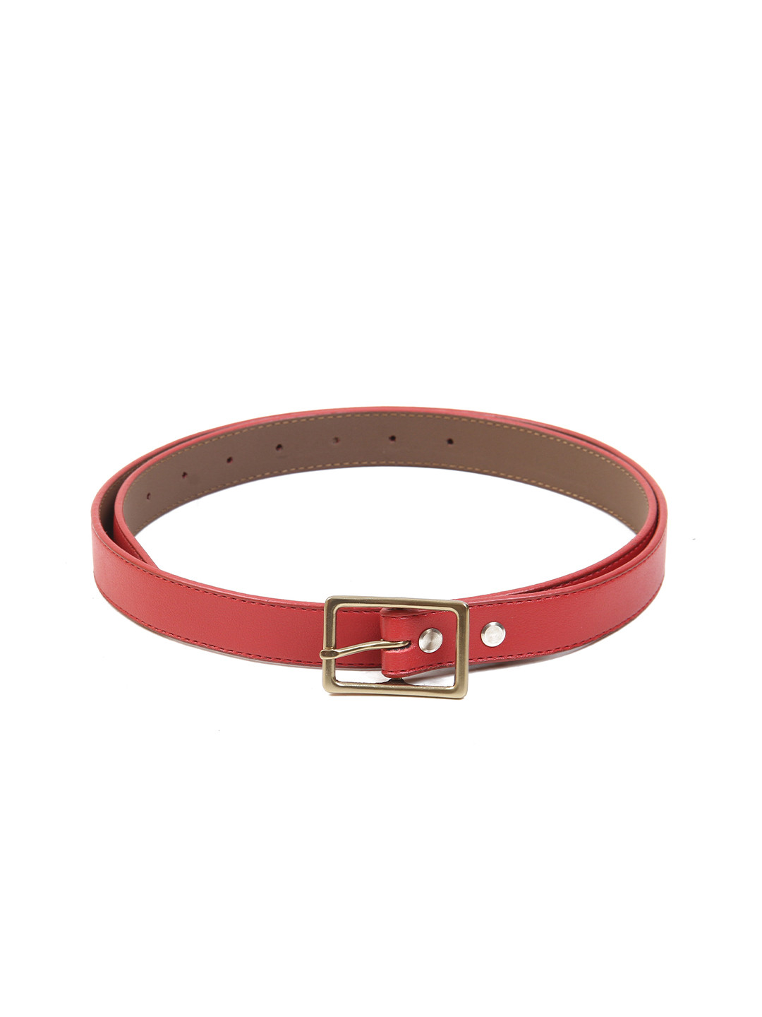 

Calvadoss Women Synthetic Leather Belt, Red