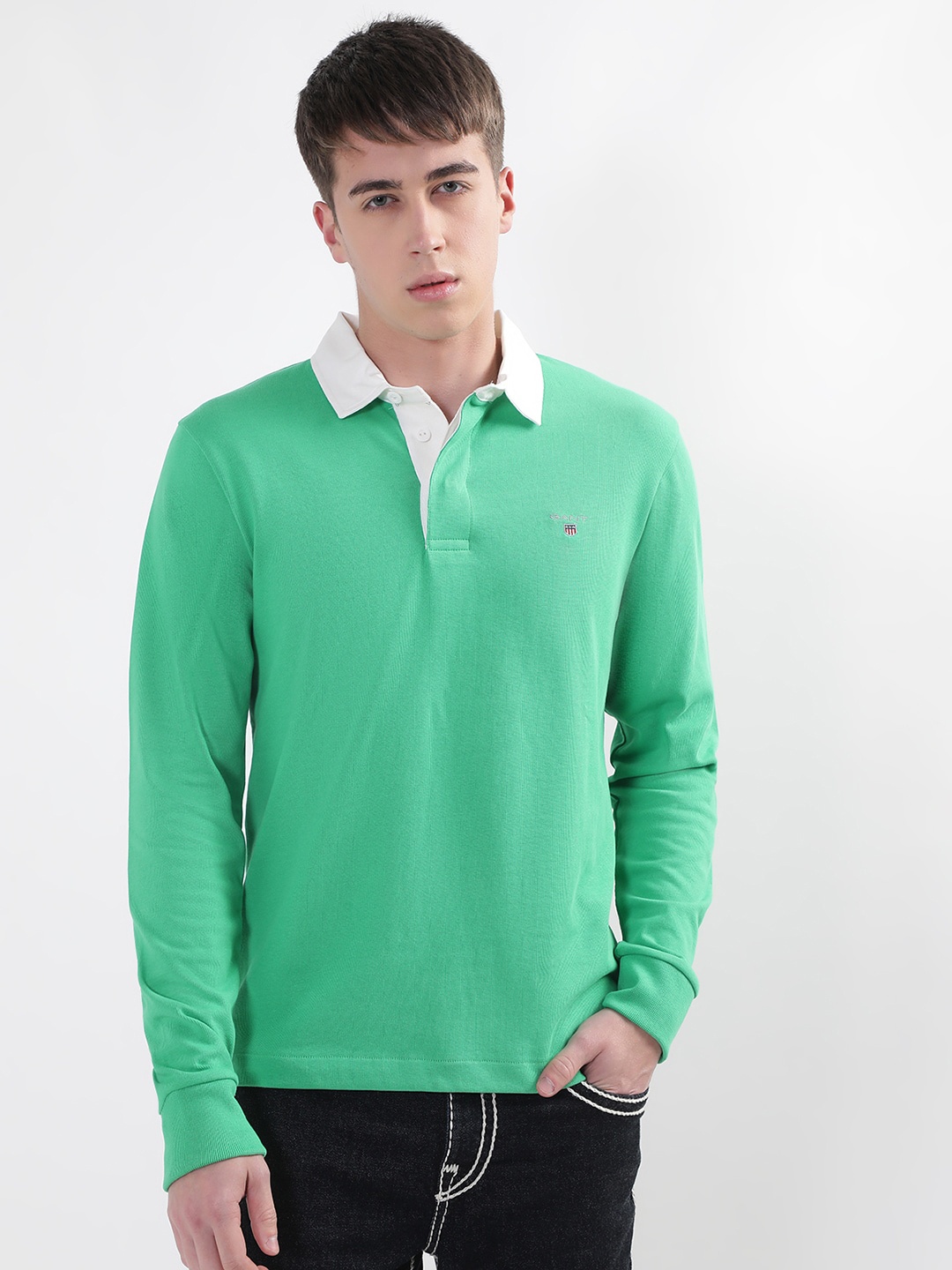 

GANT Polo Collar Cotton T-shirt, Green