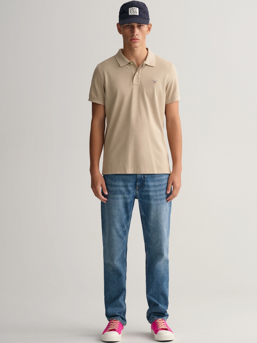 

GANT Men Regular Fit Light Fade Cotton Jeans, Blue