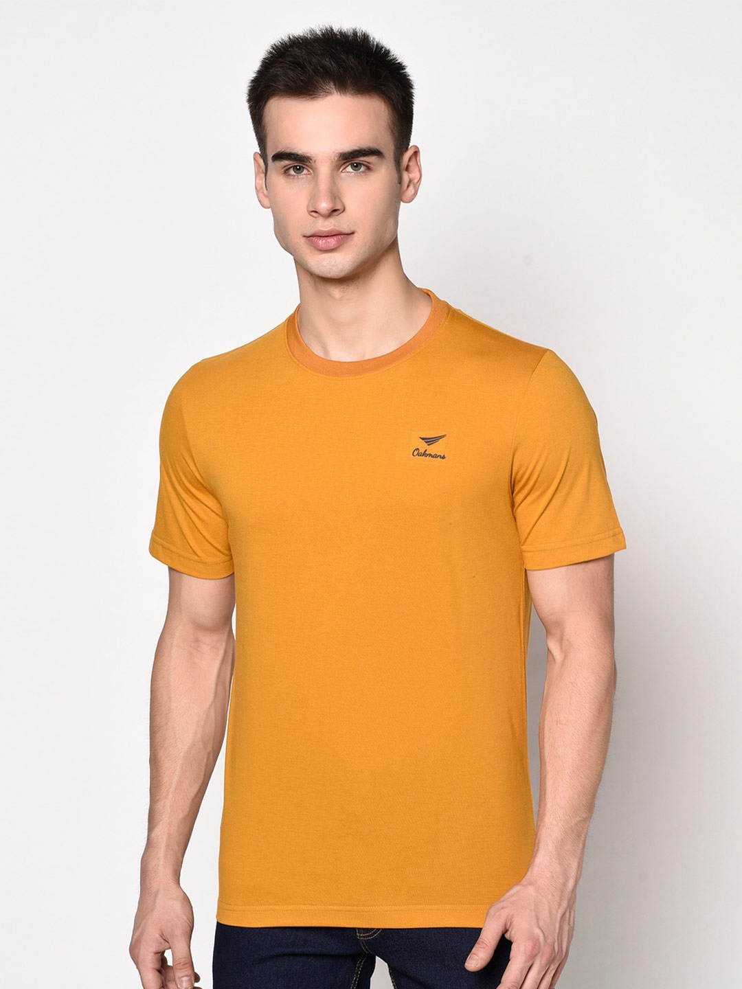 

Oakmans Casual Cotton T-shirt, Mustard