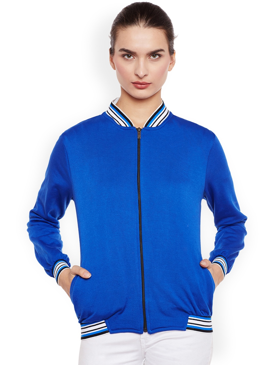 

Belle Fille Women Blue Solid Lightweight Tailored Jacket