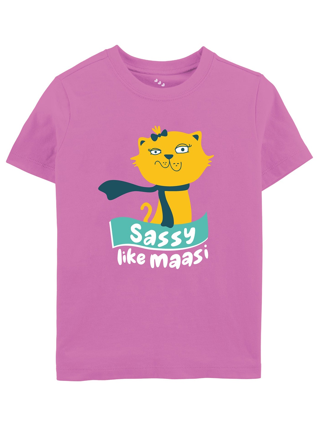 

Zeezeezoo Kids Sassy Like Maasi Printed Pure Cotton T-shirt, Pink