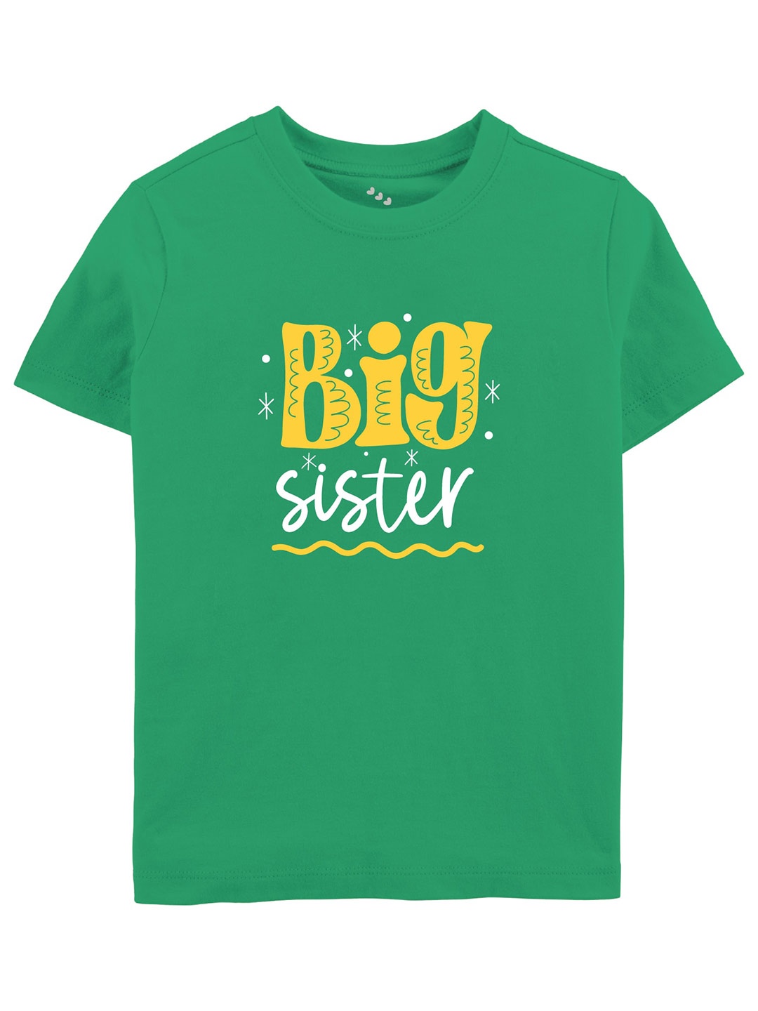 

Zeezeezoo Kids Big Sister Printed Pure Cotton T-shirt, Green