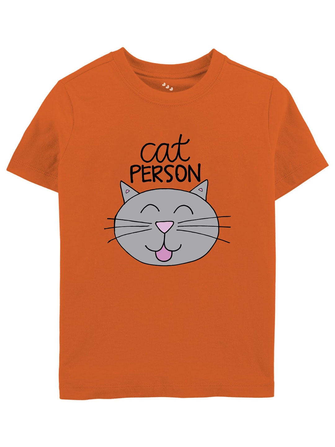 

Zeezeezoo Kids Cat Person Printed Pure Cotton T-shirt, Orange