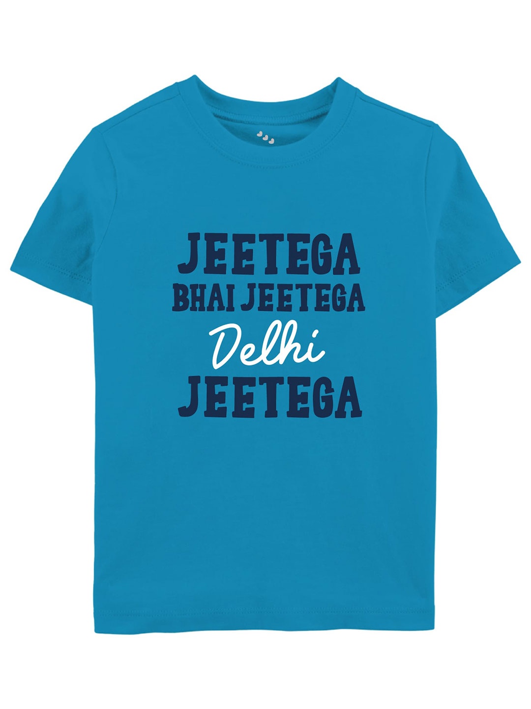 

Zeezeezoo Kids Jeetega Delhi DC IPL Printed Pure Cotton T-shirt, Blue