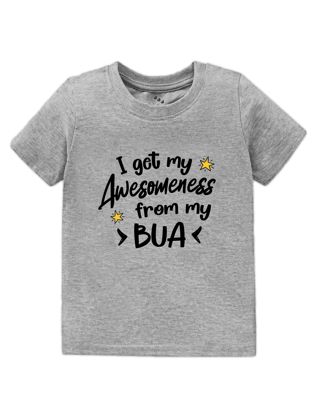 

Zeezeezoo Kids I Get My Awesomeness Printed Pure Cotton T-shirt, Grey melange