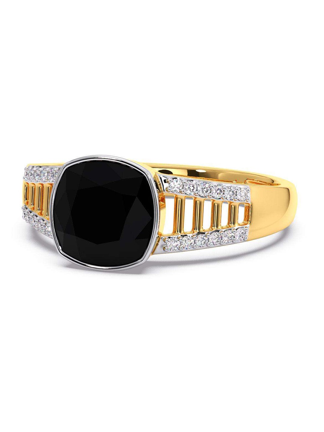 

CANDERE A KALYAN JEWELLERS COMPANY Men Diamond-Studded 18KT Gold Ring - 4.52 gm