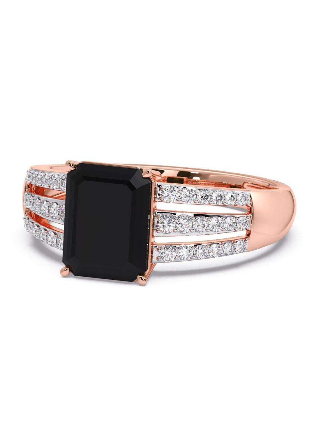 

CANDERE A KALYAN JEWELLERS COMPANY Men 14KT Rose Gold Diamond Ring - 4.31 gm