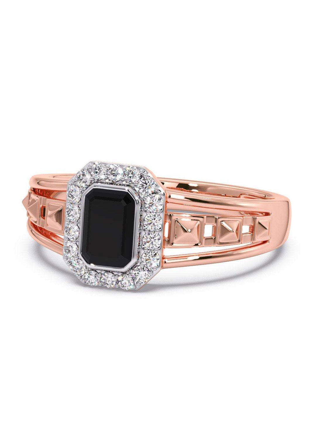 

CANDERE A KALYAN JEWELLERS COMPANY Men 14KT Rose Gold Diamond Ring - 4.45 g