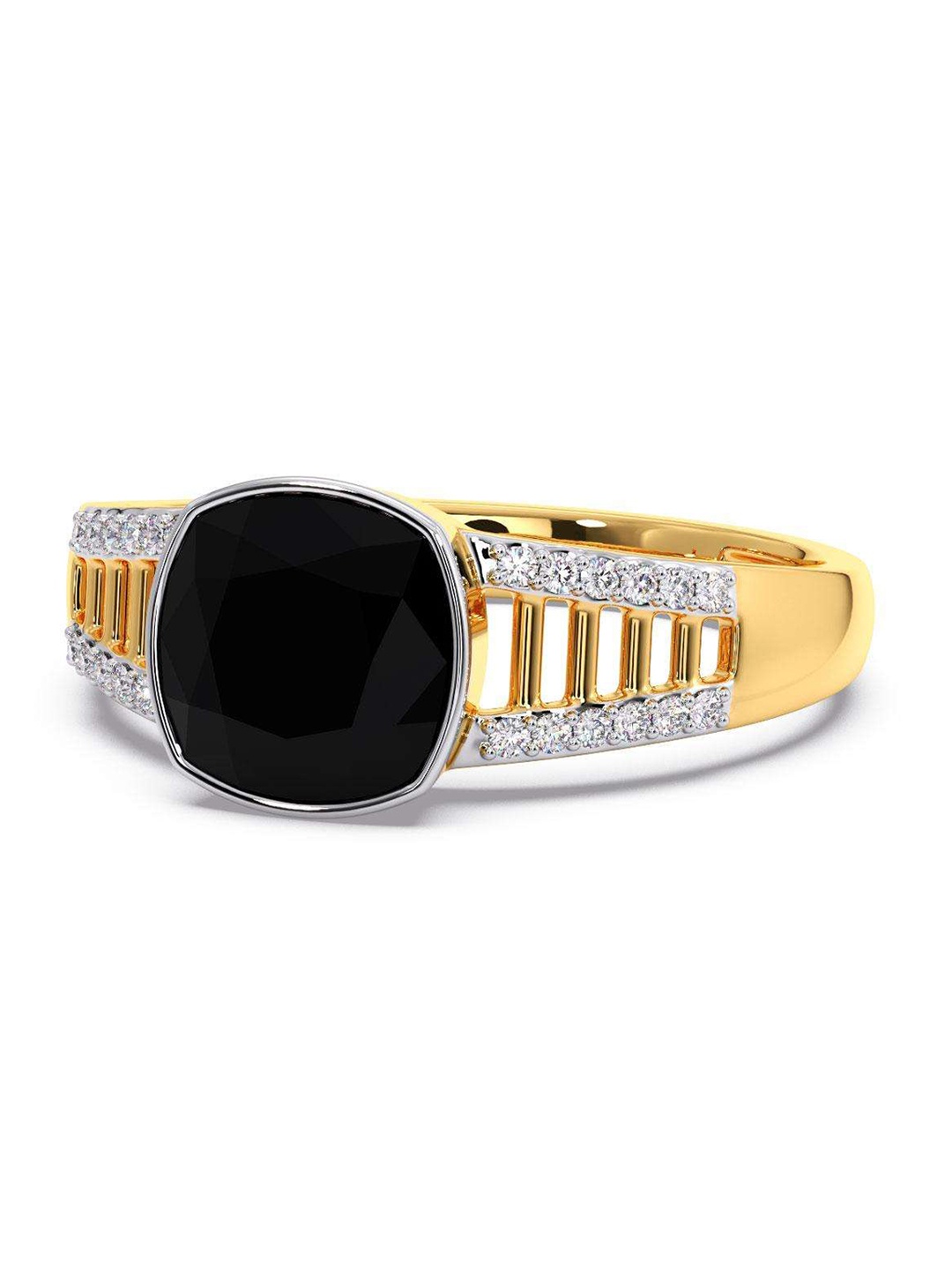 

CANDERE A KALYAN JEWELLERS COMPANY Men Diamond-Studded 14KT Gold Ring - 3.26 g