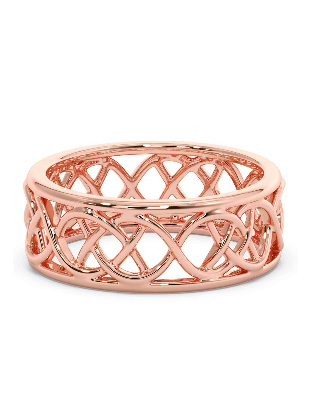 

CANDERE A KALYAN JEWELLERS COMPANY Men 18KT BIS Hallmark Rose Gold Ring 5.31 g