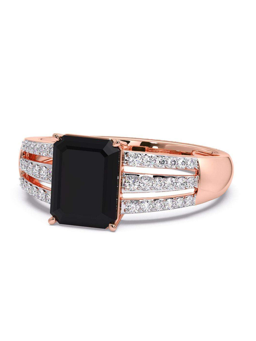 

CANDERE A KALYAN JEWELLERS COMPANY Men 14KT Rose Gold Diamond Finger Ring-4.03gm