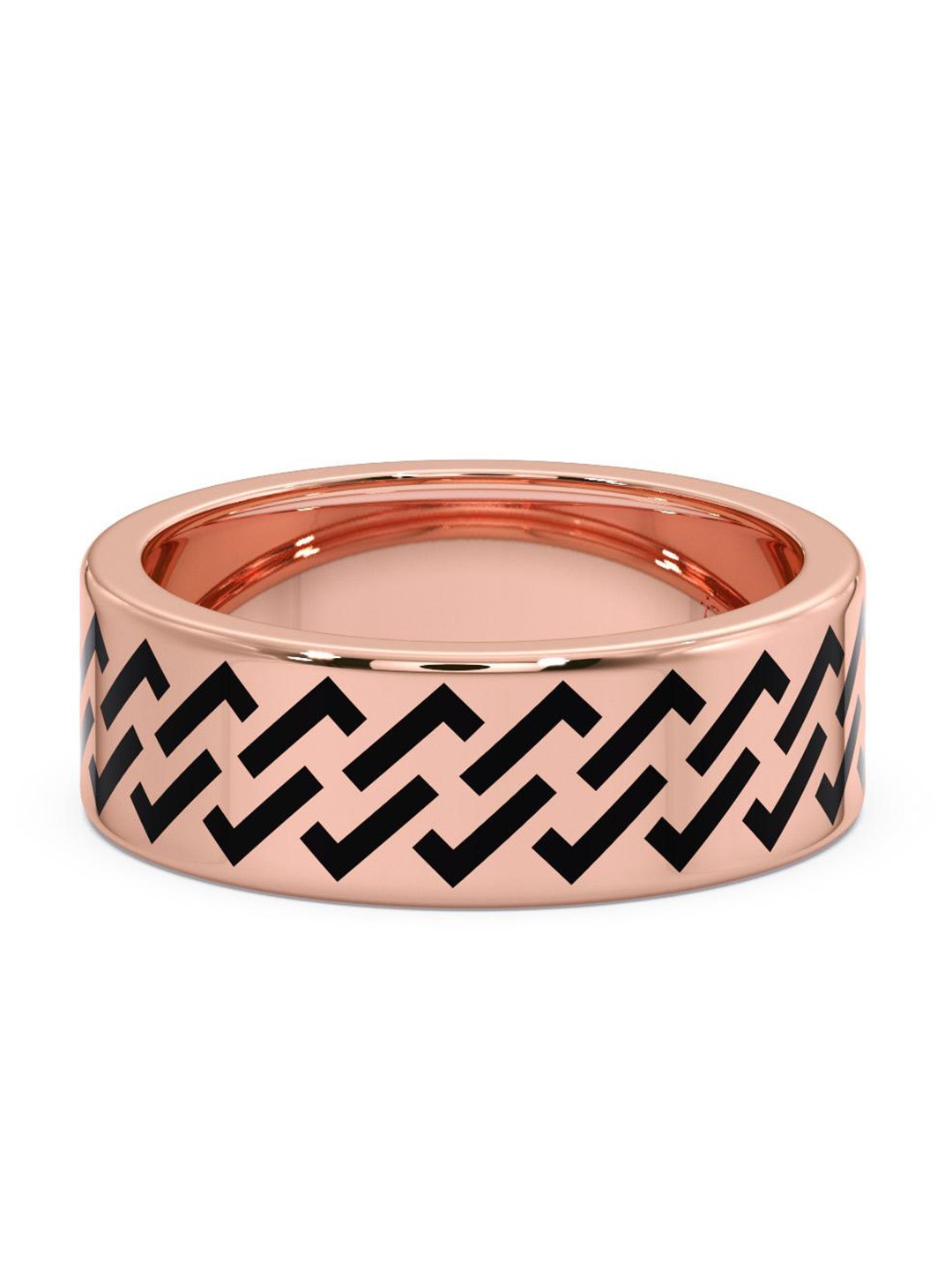 

CANDERE A KALYAN JEWELLERS COMPANY Men 18KT Rose Gold Ring- 6.02 g