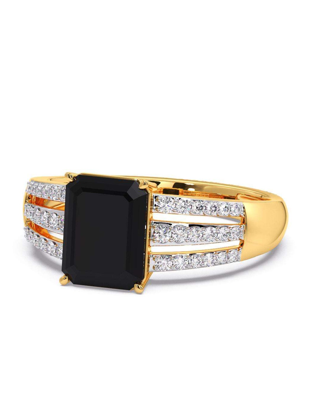 

CANDERE A KALYAN JEWELLERS COMPANY Men Diamond-Studded 18KT Gold Ring - 4.91 g