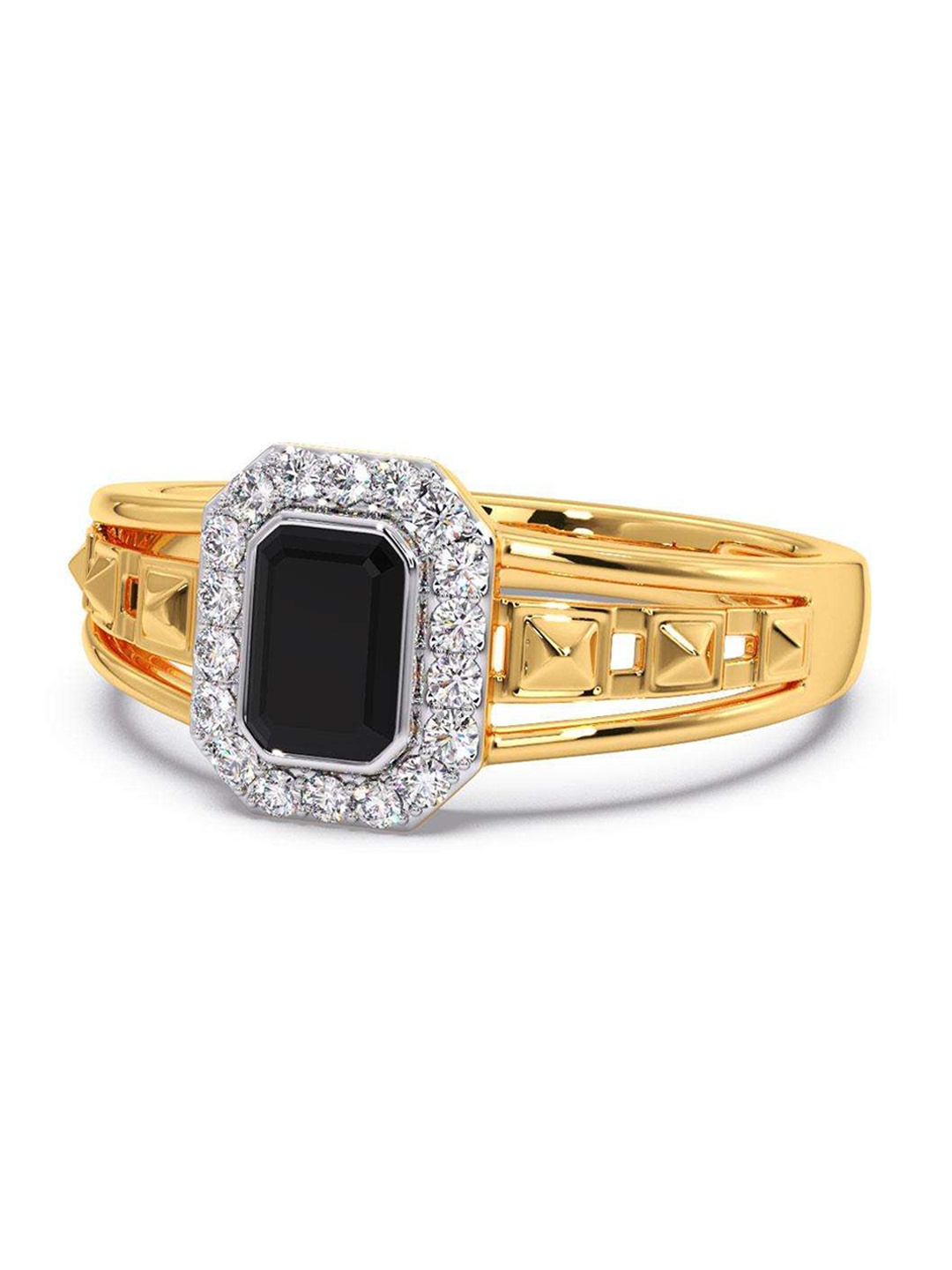 

CANDERE A KALYAN JEWELLERS COMPANY Men Diamond-Studded 18KT Gold Ring - 5.51 g