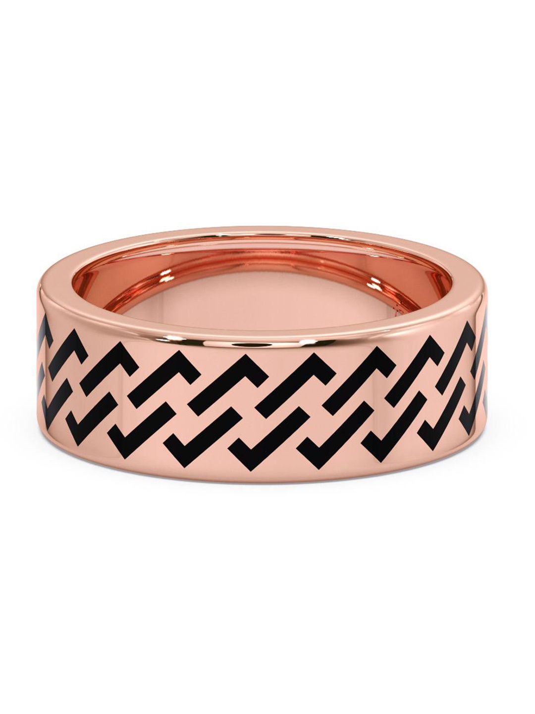 

CANDERE A KALYAN JEWELLERS COMPANY Men 18KT BIS Hallmark Rose Gold Ring - 6.32 gm