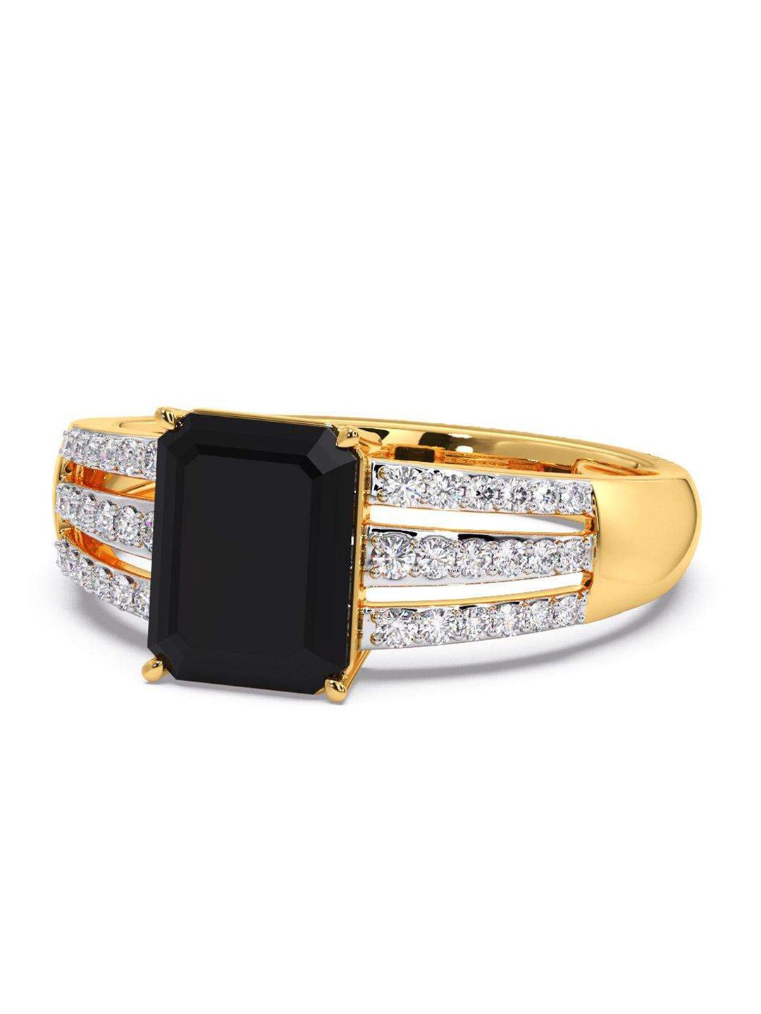 

CANDERE A KALYAN JEWELLERS COMPANY Men Diamond-Studded 18KT Gold Ring - 4.48 g