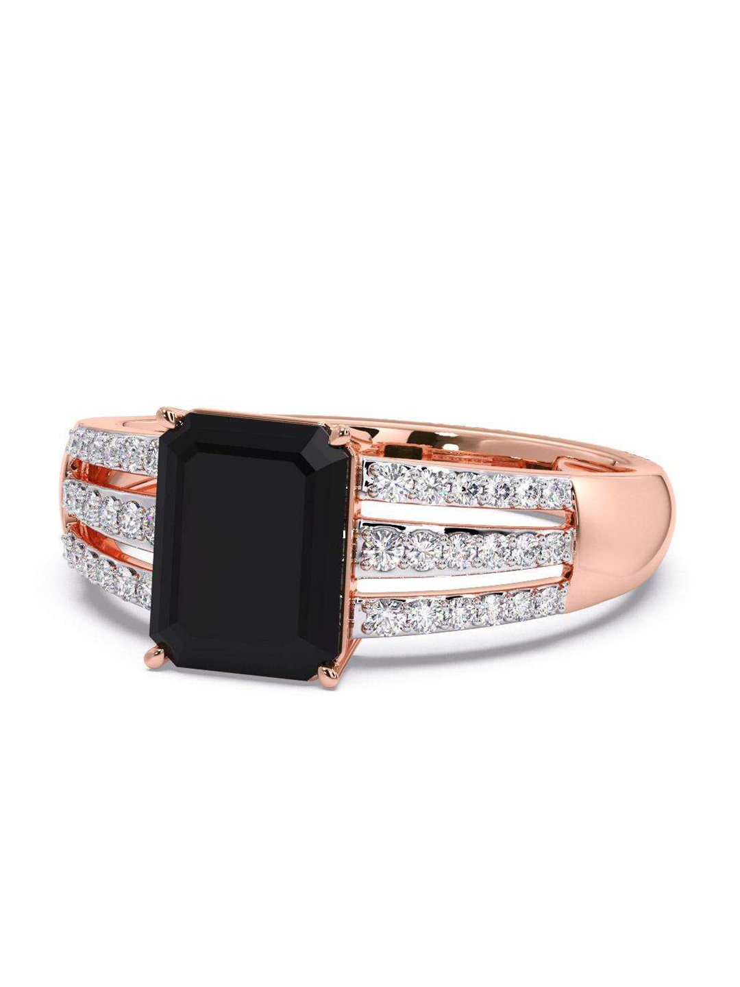 

CANDERE A KALYAN JEWELLERS COMPANY Men Diamond-Studded 14KT Rose Gold Ring - 3.67 g