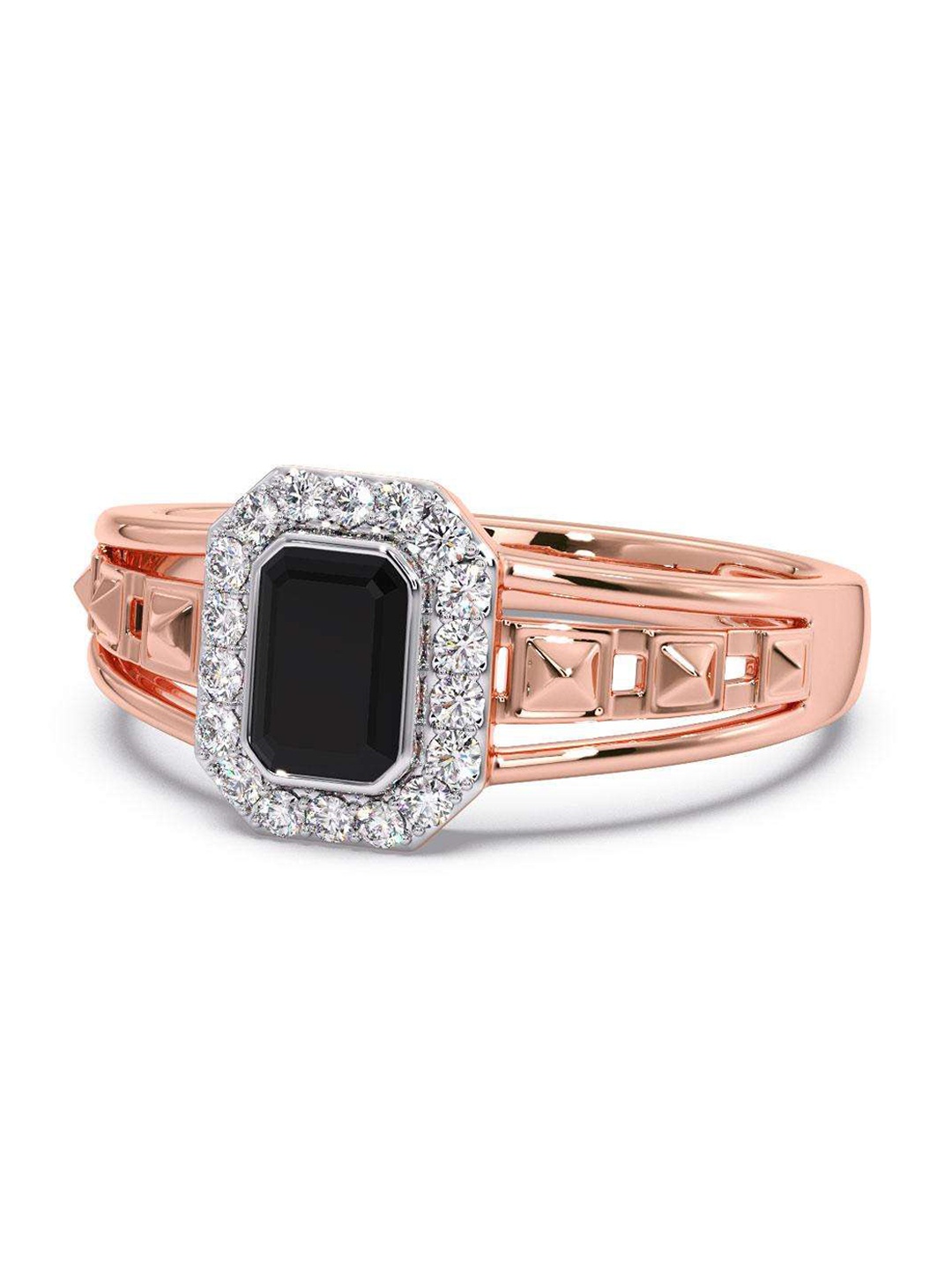

CANDERE A KALYAN JEWELLERS COMPANY Men 14KT Rose Gold Diamond Ring - 4.88 gm