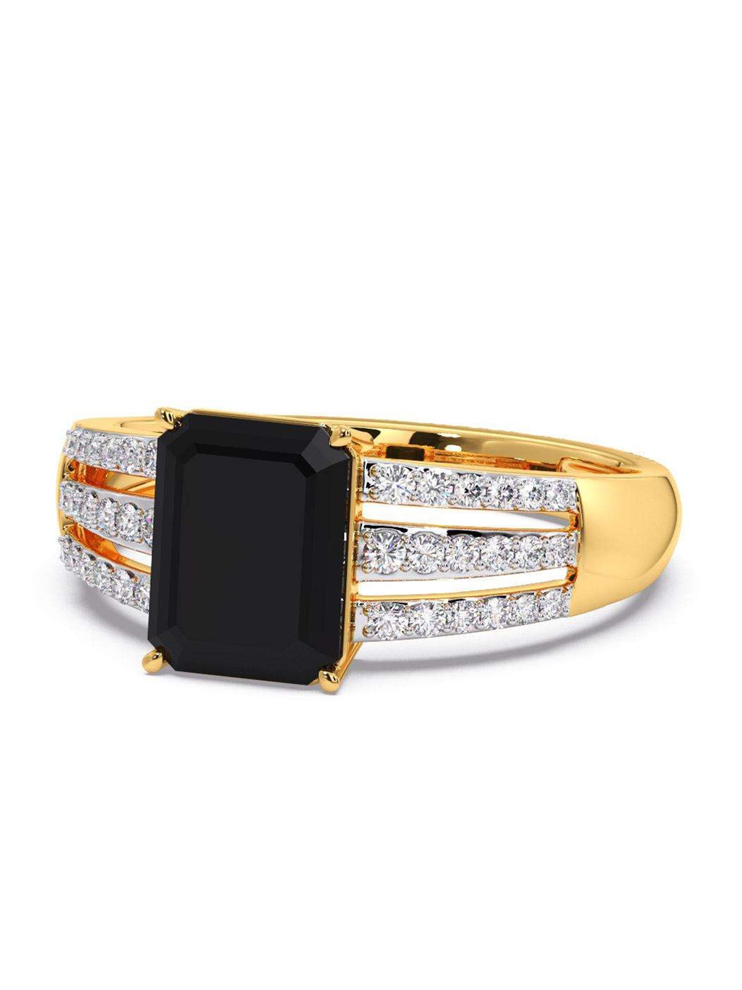 

CANDERE A KALYAN JEWELLERS COMPANY Men Diamond-Studded 18KT Gold Ring - 4.22 g