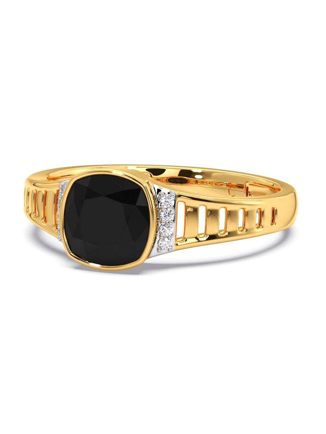 

CANDERE A KALYAN JEWELLERS COMPANY Men 18KT Gold Diamond Finger Ring-4.0gm