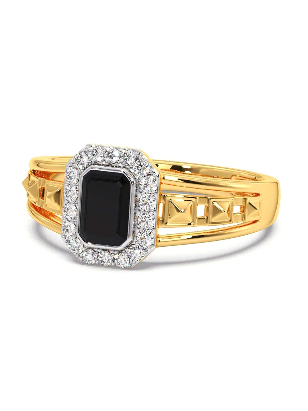 

CANDERE A KALYAN JEWELLERS COMPANY Men 14KT Gold Diamond Finger Ring-4.37 g
