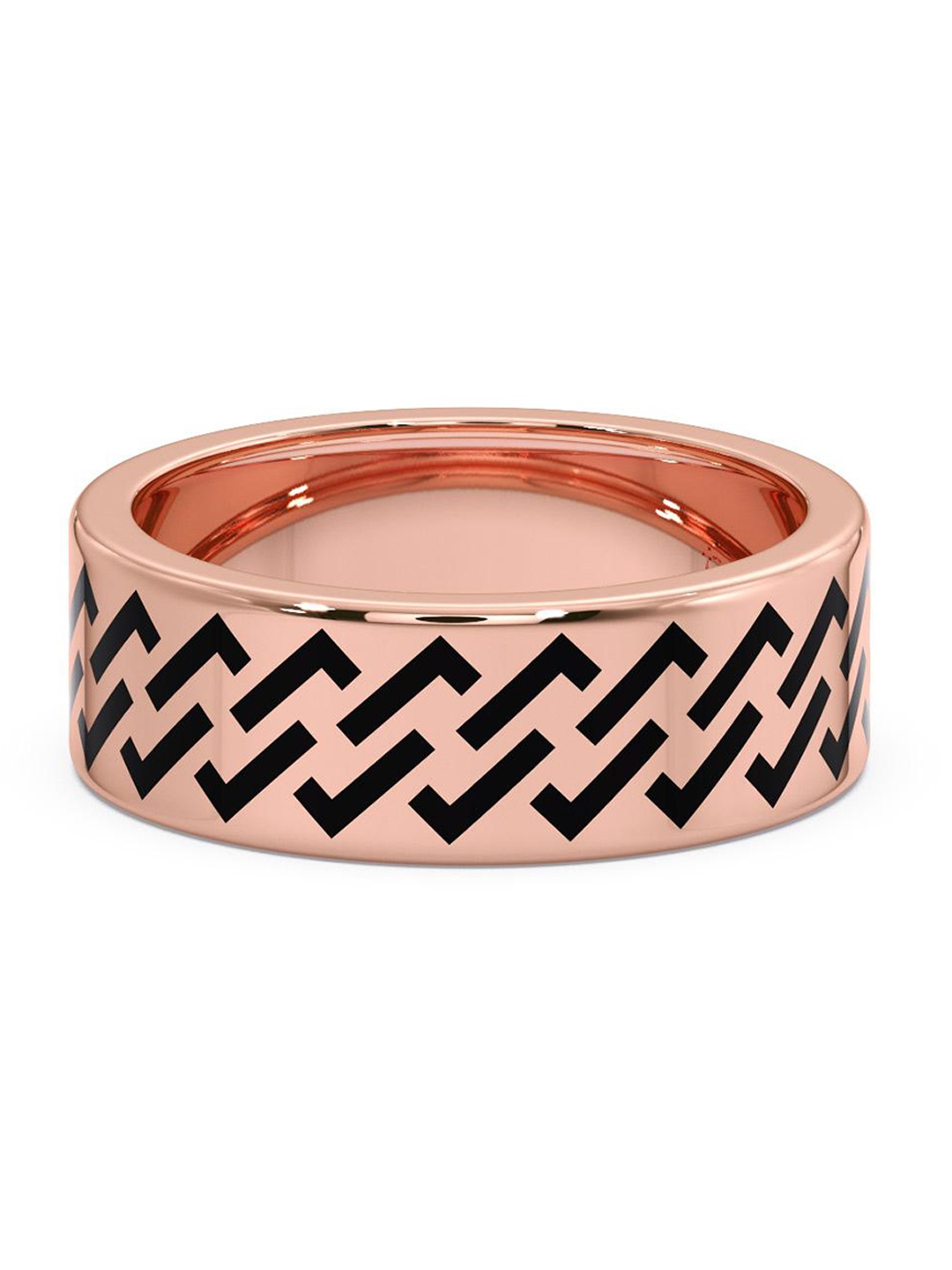 

CANDERE A KALYAN JEWELLERS COMPANY Men 18KT BIS Hallmark Rose Gold Ring - 6.25 gm