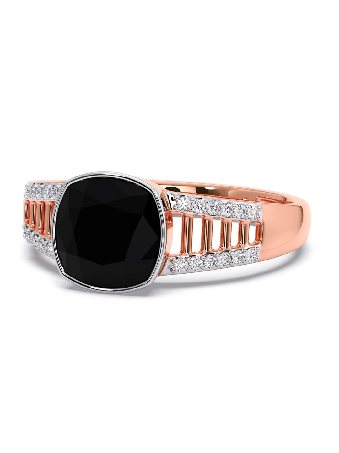 

CANDERE A KALYAN JEWELLERS COMPANY Men 18KT Rose Gold Diamond Ring - 3.93 gm