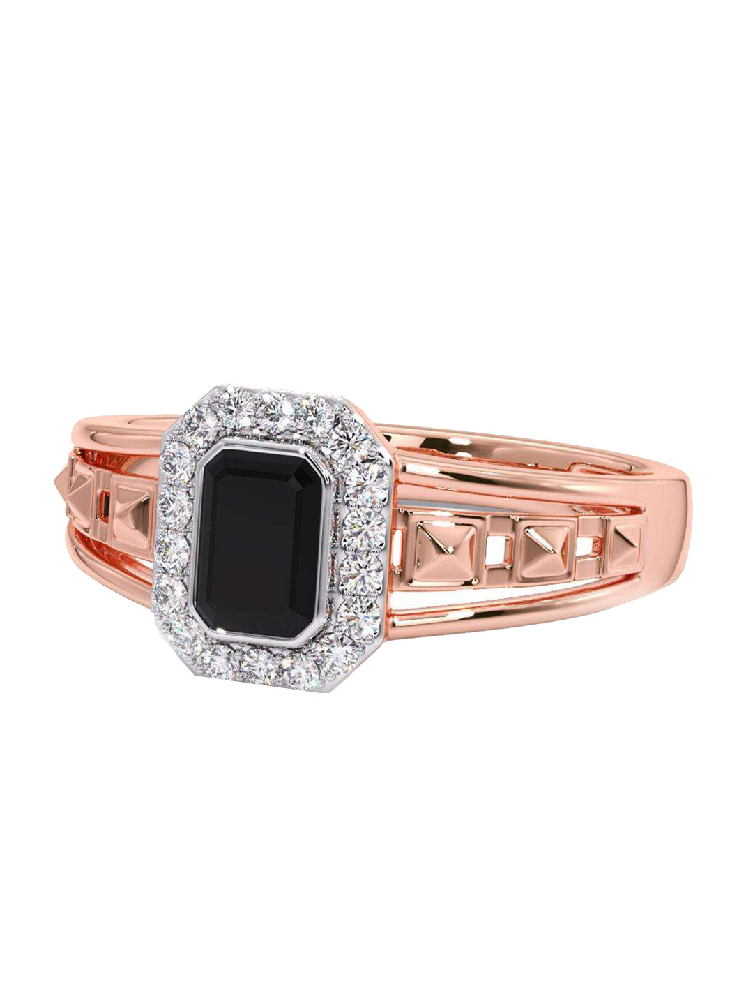 

CANDERE A KALYAN JEWELLERS COMPANY Men 18KT Rose Gold Diamond Finger Ring-5.14gm