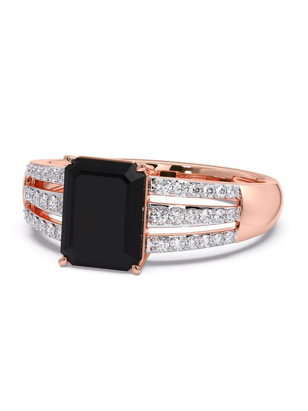 

CANDERE A KALYAN JEWELLERS COMPANY Men 18KT Rose Gold Diamond Finger Ring-4.75gm
