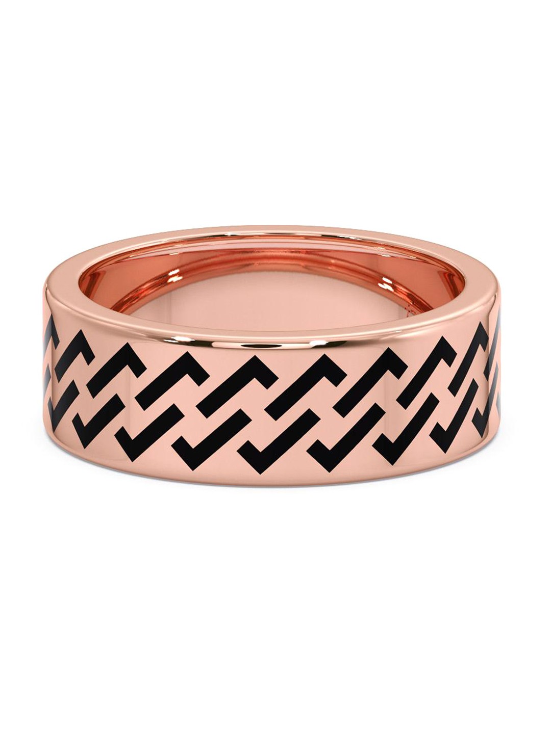 

CANDERE A KALYAN JEWELLERS COMPANY Men 18KT Rose Gold Ring- 6.11 gm