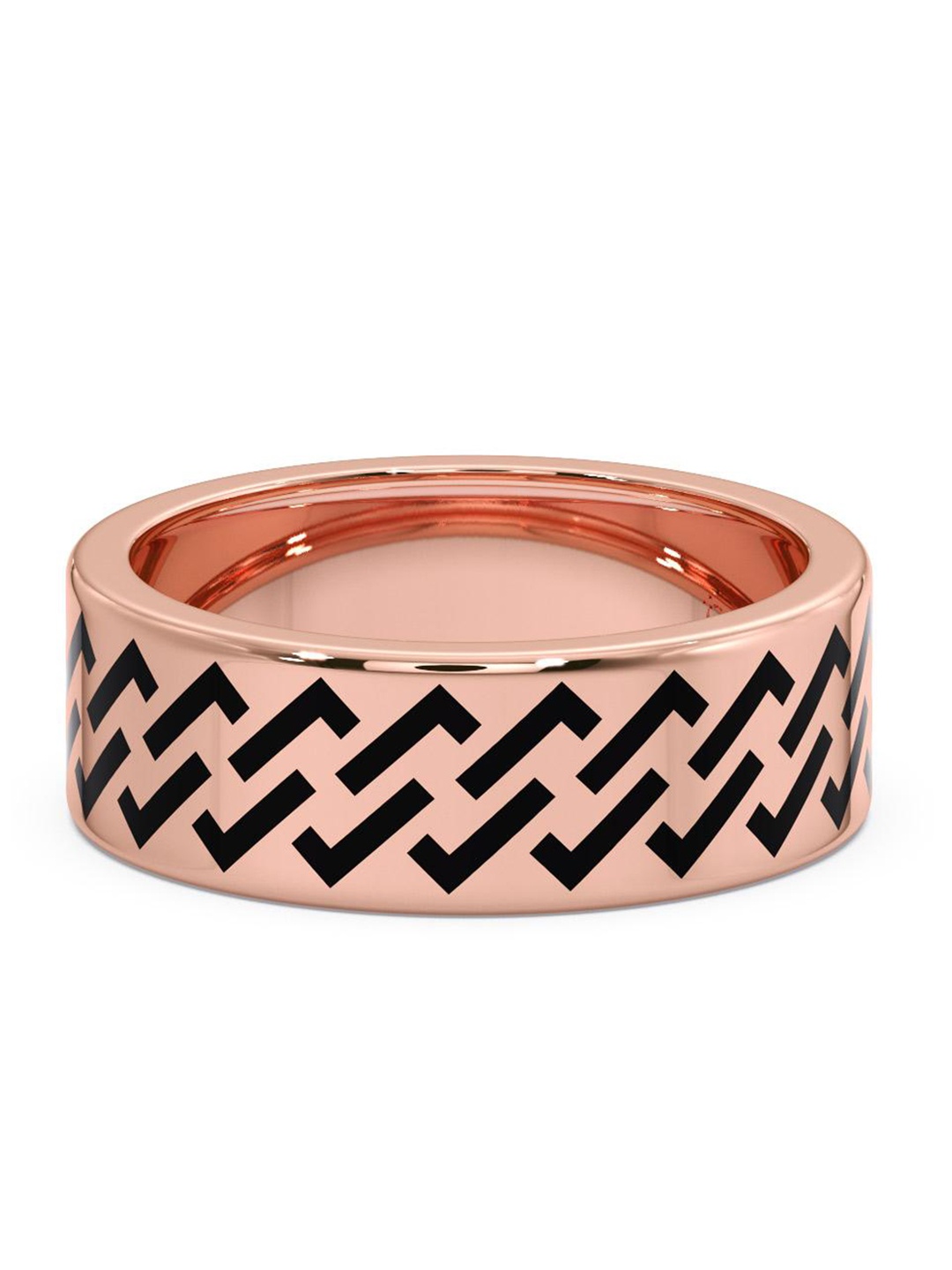 

CANDERE A KALYAN JEWELLERS COMPANY Men 18KT BIS Hallmark Rose Gold Ring -5.12 gm