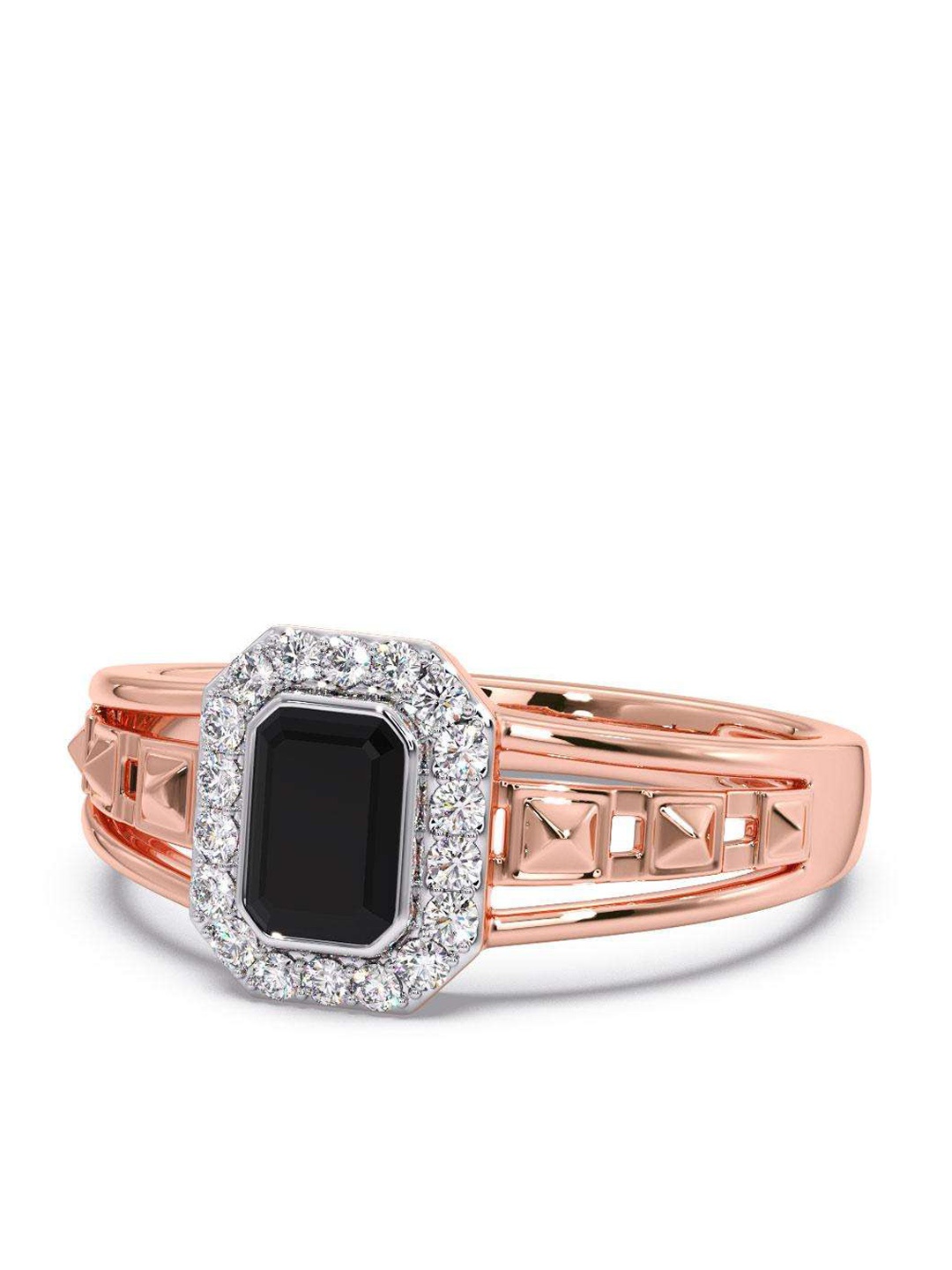 

CANDERE A KALYAN JEWELLERS COMPANY Men 14KT Rose Gold Diamond Finger Ring-5.14gm